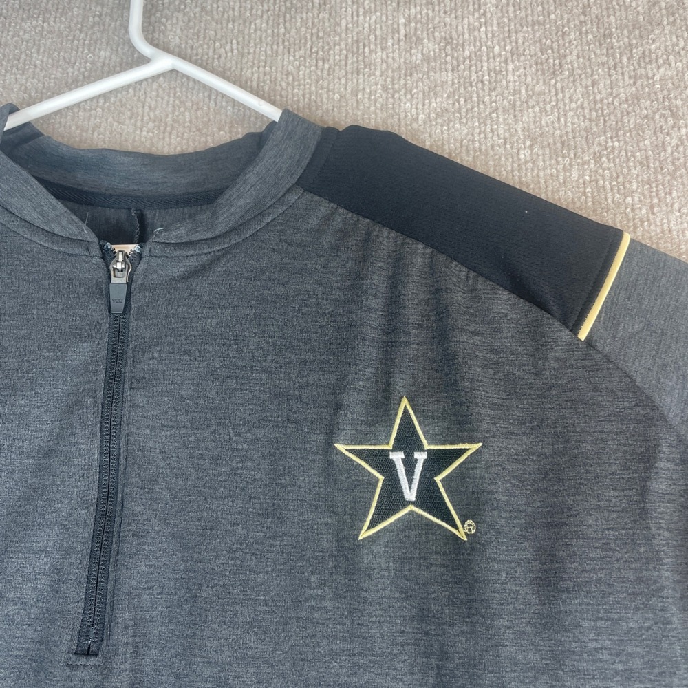 Champion Vanderbilt Commodores Quarter Zip Pullover Men's 2XL Dark Gray Athletic - Picture 2 of 14